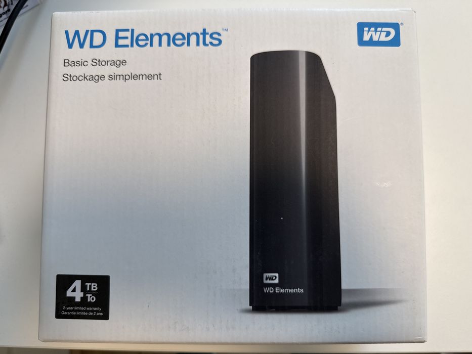 WD 4TB Elements Desktop dysk zewnętrzny - USB 3.0 jak nowy