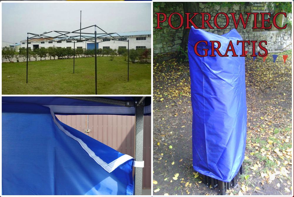 30kg 3x3 Namiot Handlowy Ogrodowy mobilny imprezowy bazarowy wystawowy