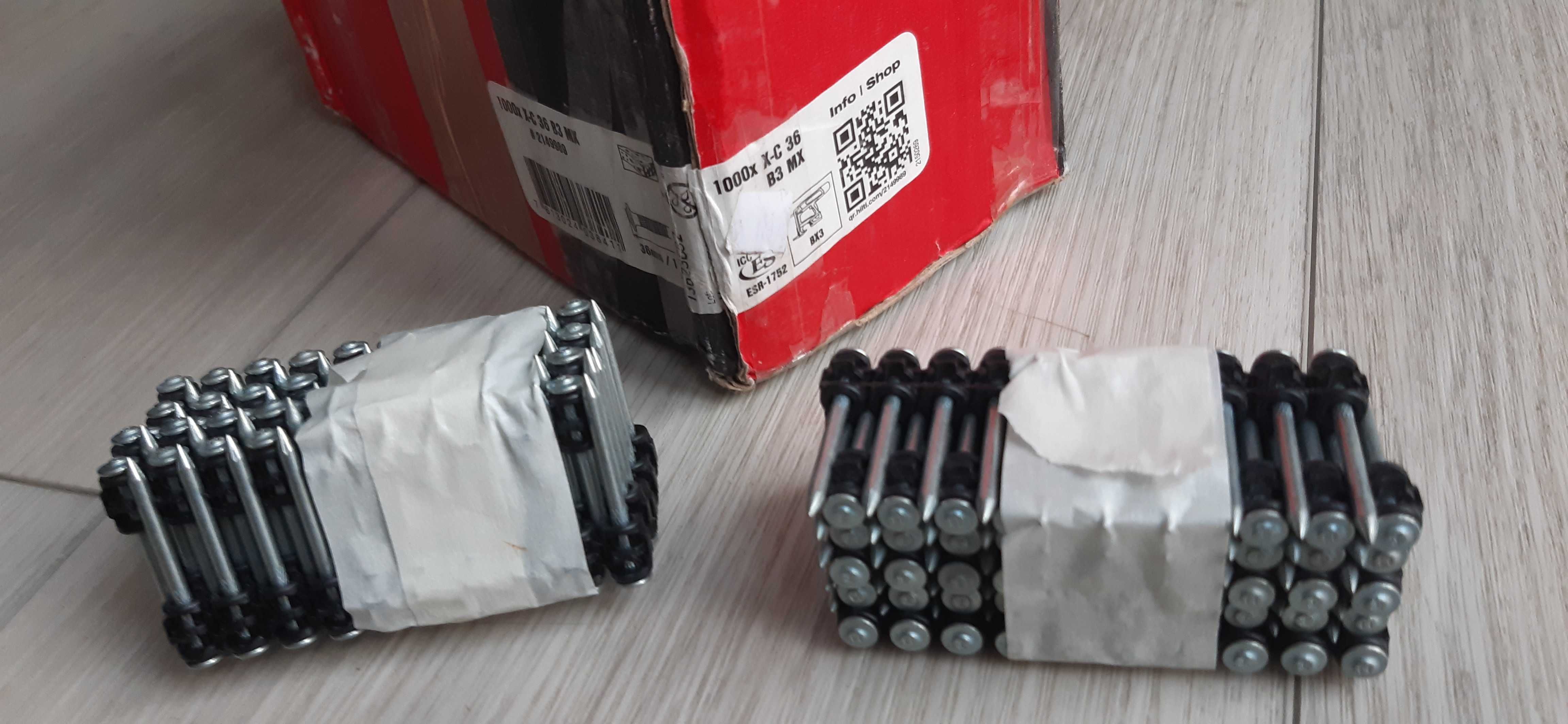 HILTI GWOZDZIE XC 36 B3 MX osadzak akumulatorowy 1200szt