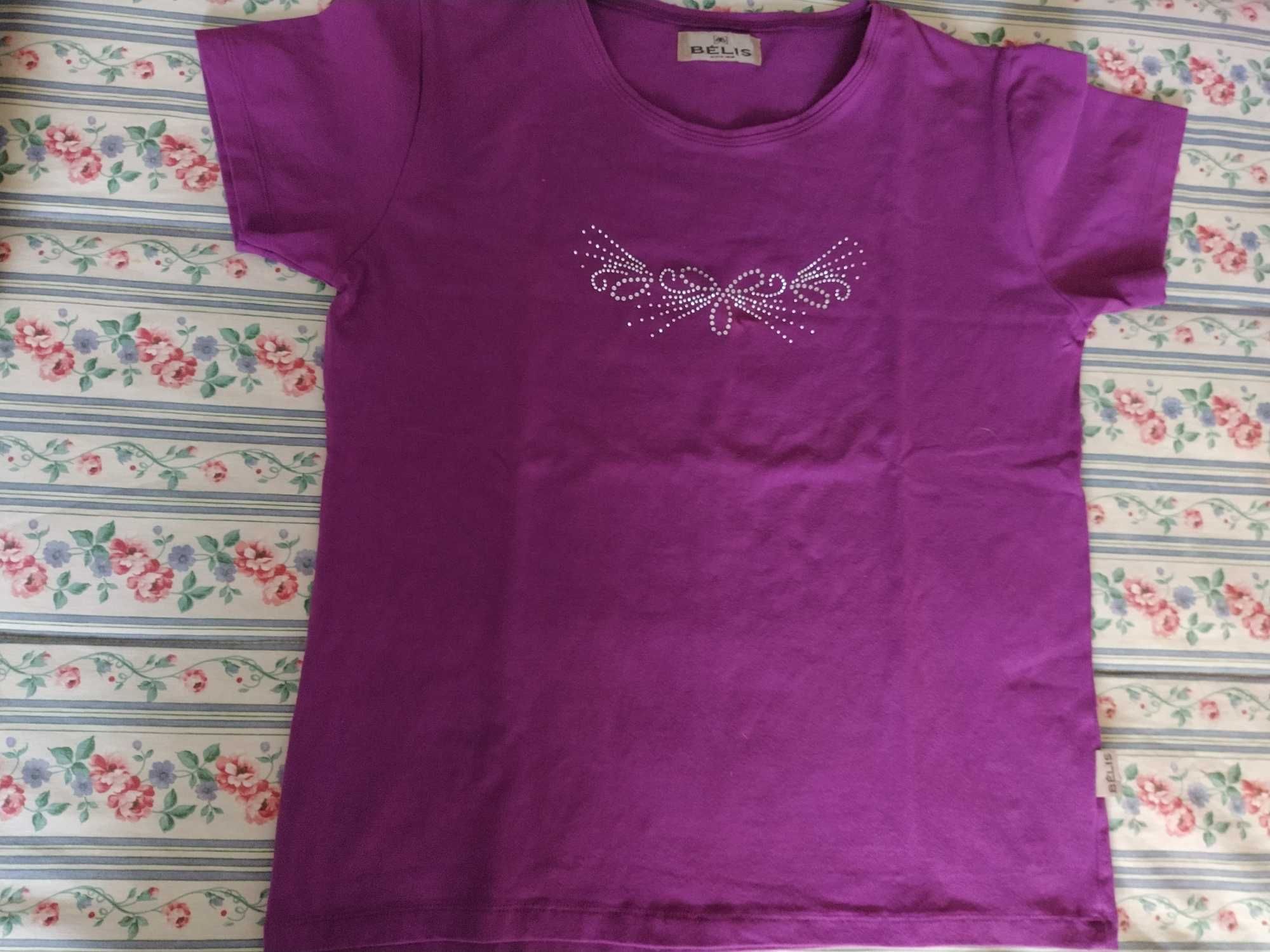 T-Shirt de cor púrpura algodão tam. M
