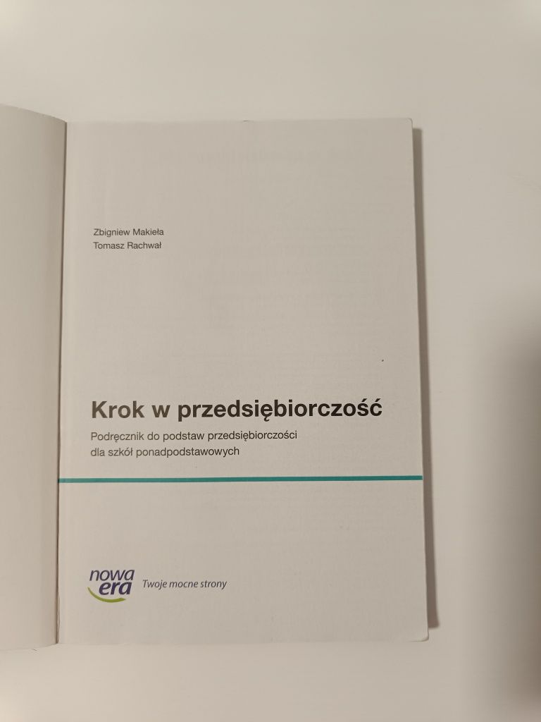Krok w przedsiębiorczość, podręcznik, przedsiębiorczość