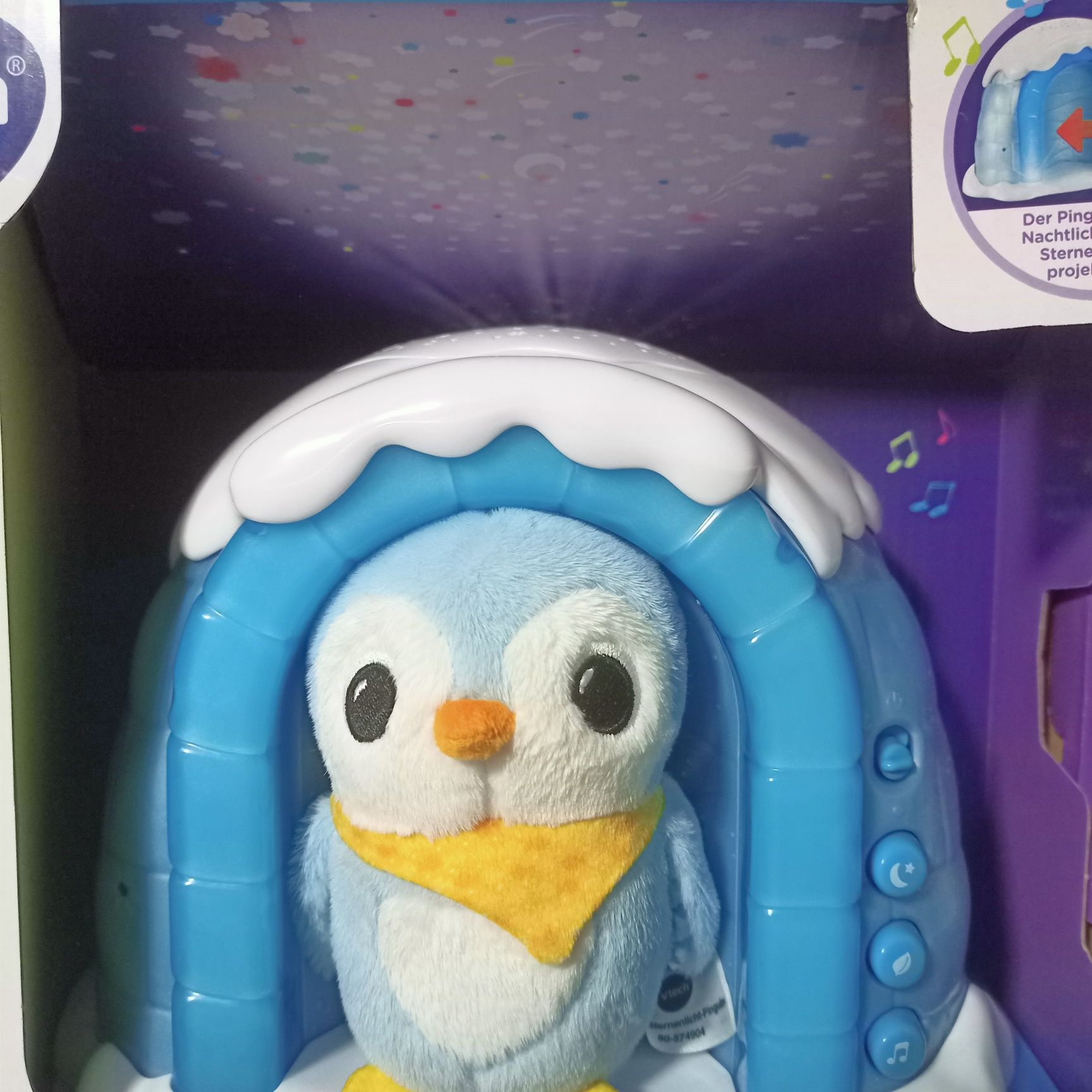 Vtech - 2 w 1 Gwiezdny pingwin z szumem i projektorem