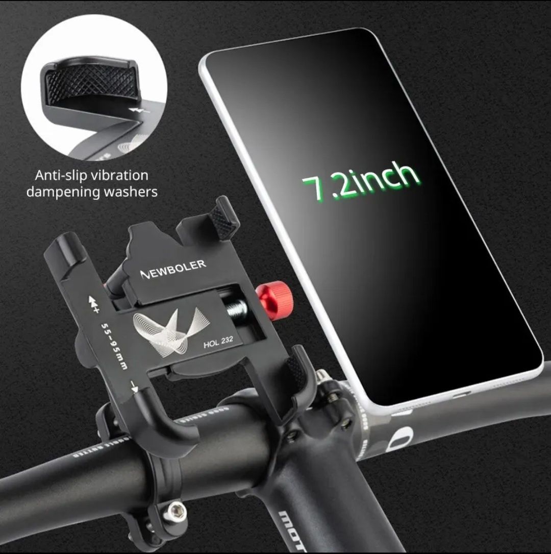 Uchwyt rowerowy do telefonu NOWBOLER HDL 232 aluminium phone holder