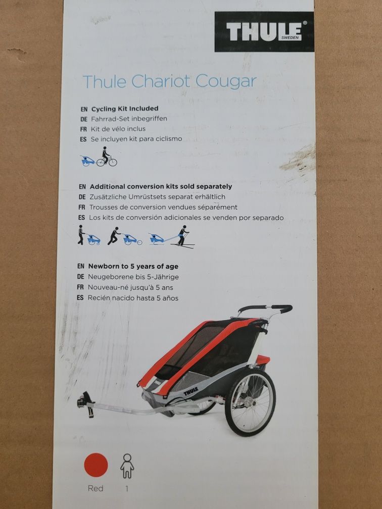 Przyczepka rowerowa Thule Chariot Cougar 1 os. NOWA