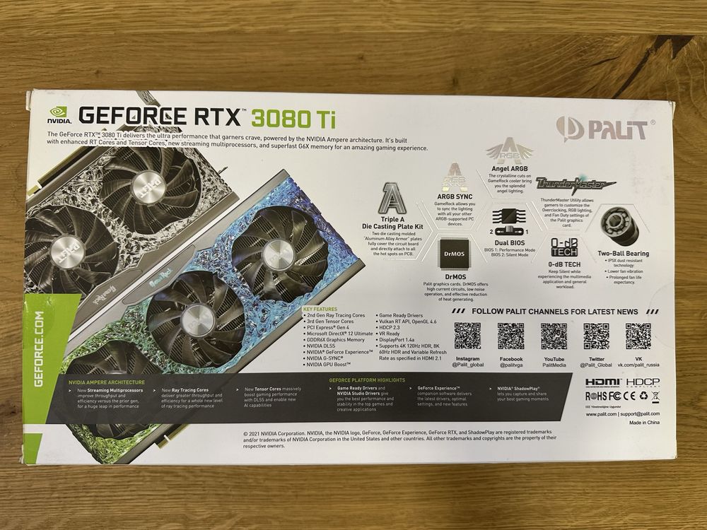 Видеокарта Palit RTX 3080 ti Gamerock OC