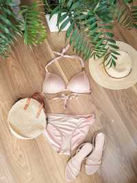 Bikini kostium kąpielowy różowe złoto pudrowy dwuczęściowy Atmosphere