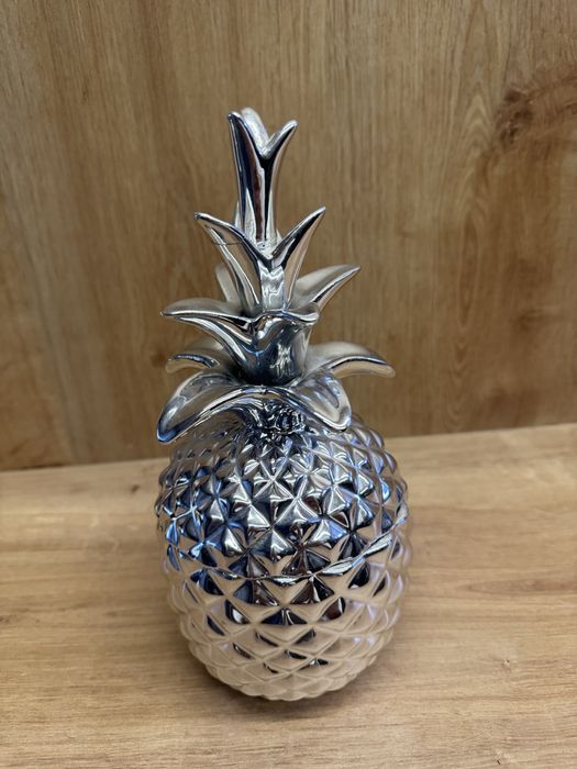 Ananas srebrny glamour ze szklanymi kamyczkami Home&you