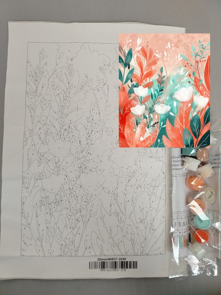 Malowanie po numerach 20x30 kwiaty