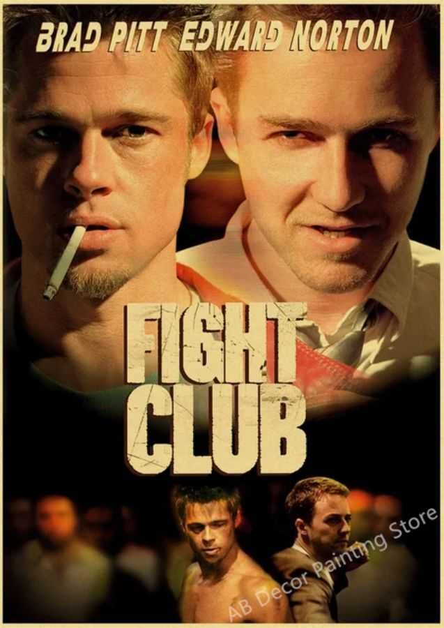 PIĘKNY plakat filmowy vintage FIGHT CLUB