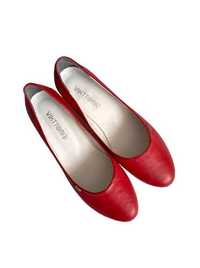 балетки кожаные красные туфли