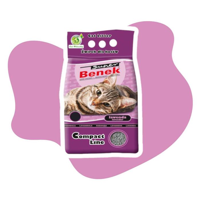 Super Benek Compact Lawenda 5l Żwirek bentonitowy