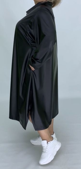 Платье эко кожа большого размера