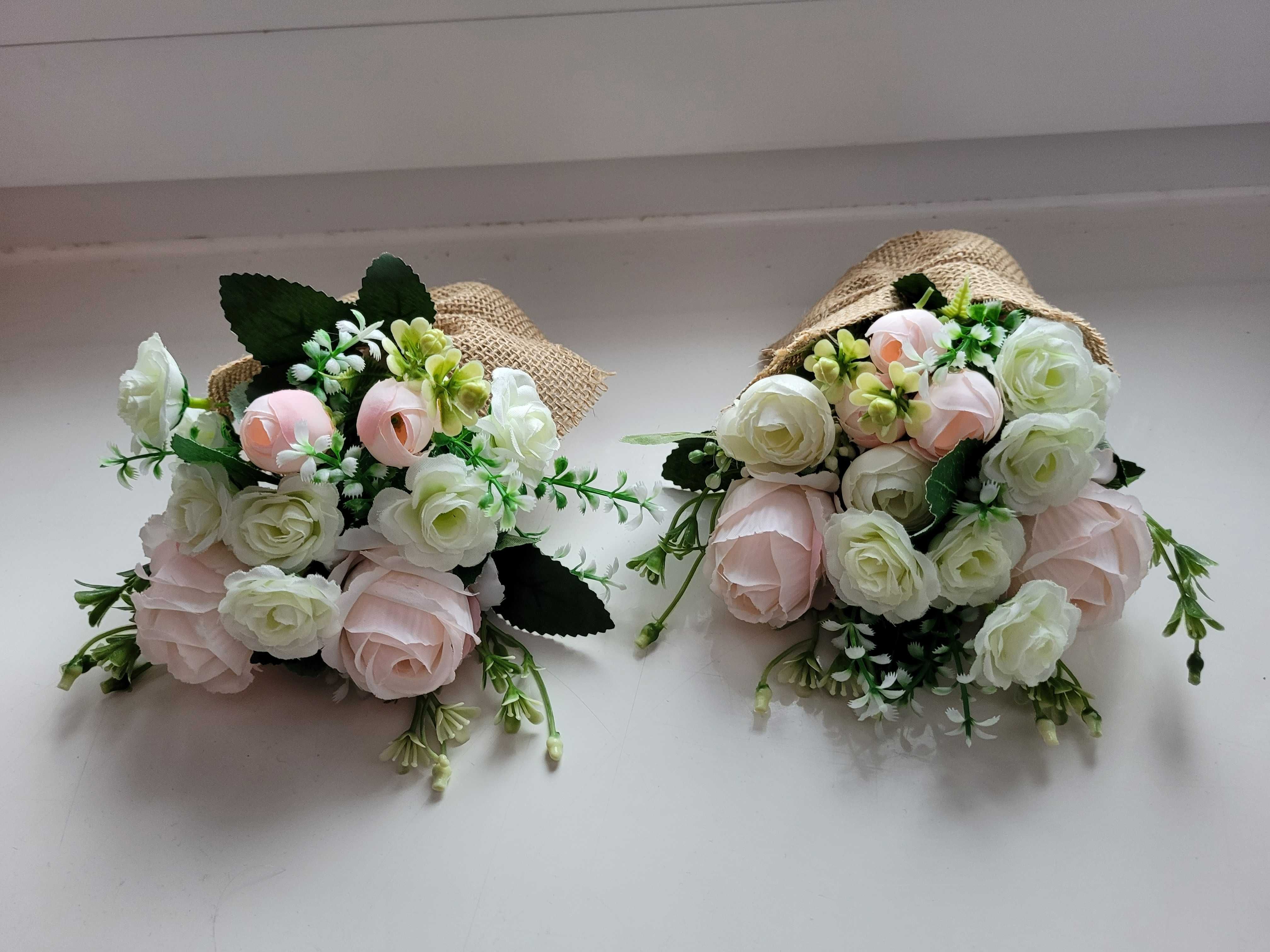Bukiety ze sztucznych kwiatów 2 szt (wesele, dekoracje)