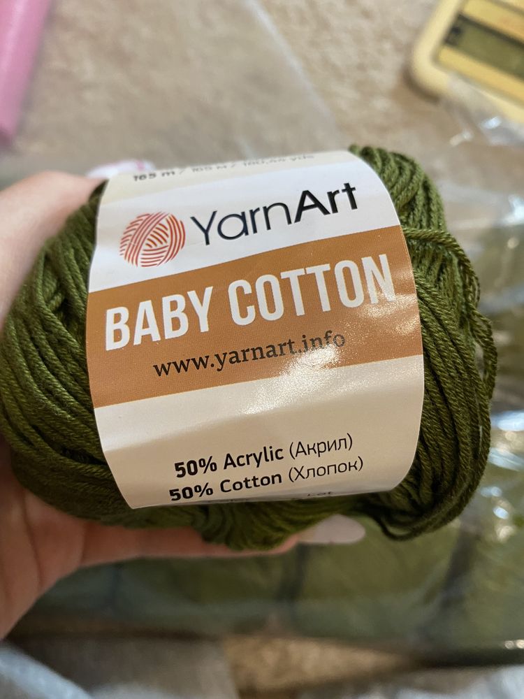 Пряжа yarnart baby cotton