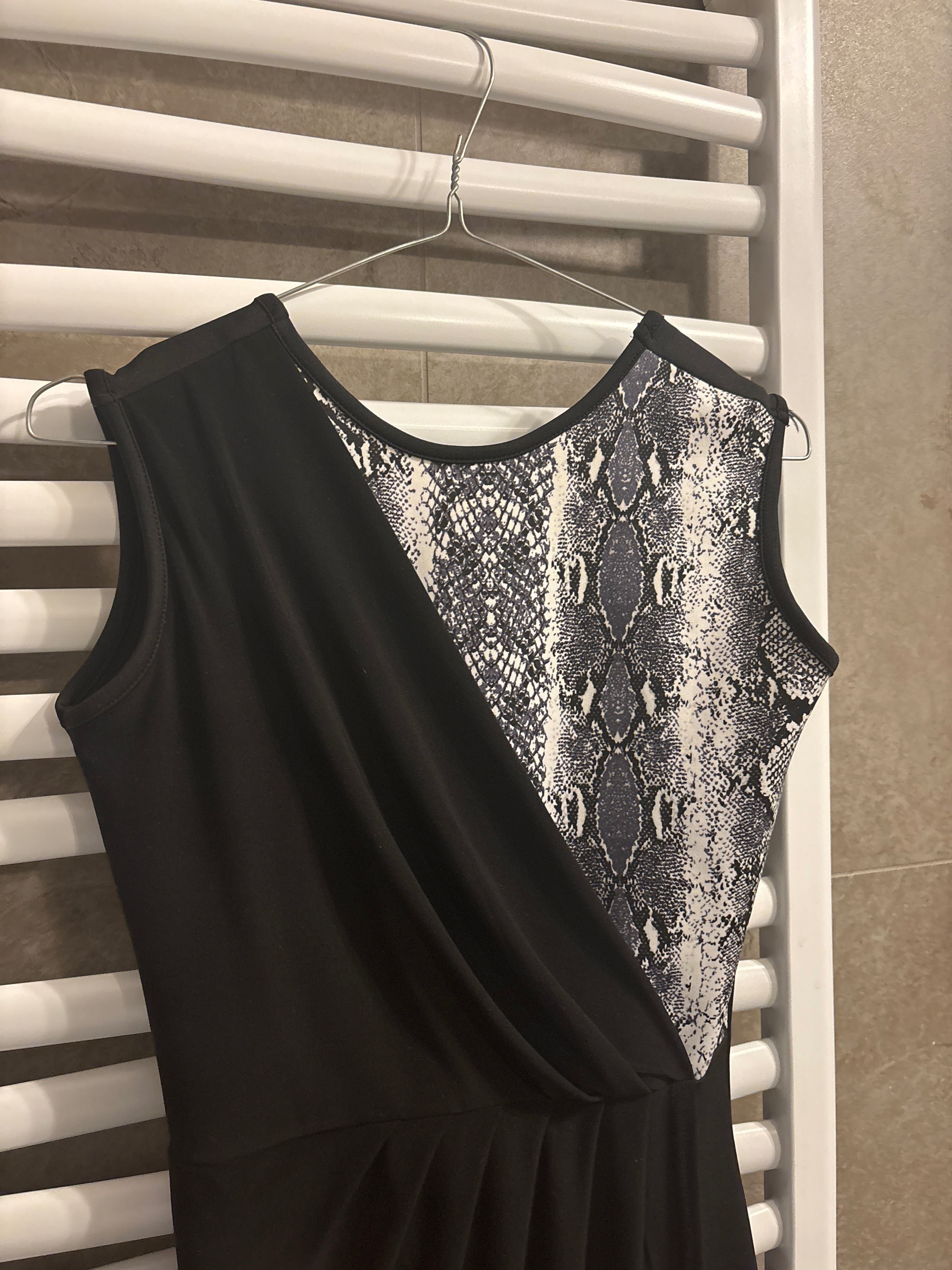 Czarna sukienka skóra węża elegancka święta, andrzejki, sylwester 38