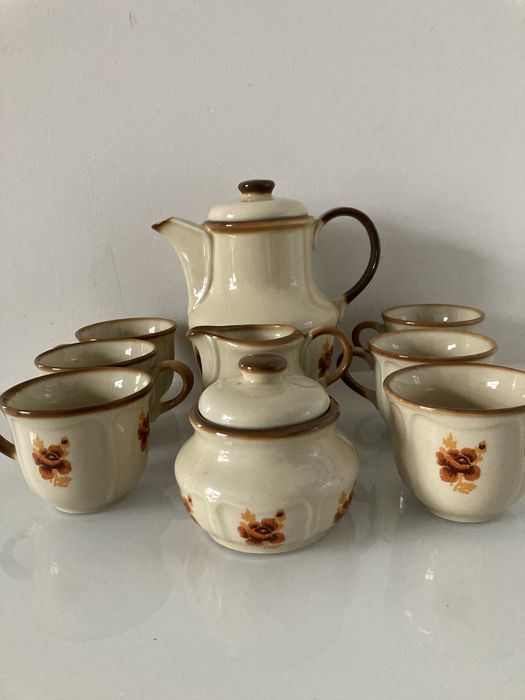 Zestaw serwis kawowy porcelit Pruszków nostalgia vintage