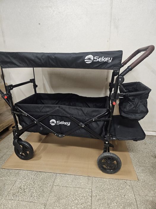 Wózek transportowy dla dzieci z dachem Premium do 150KG