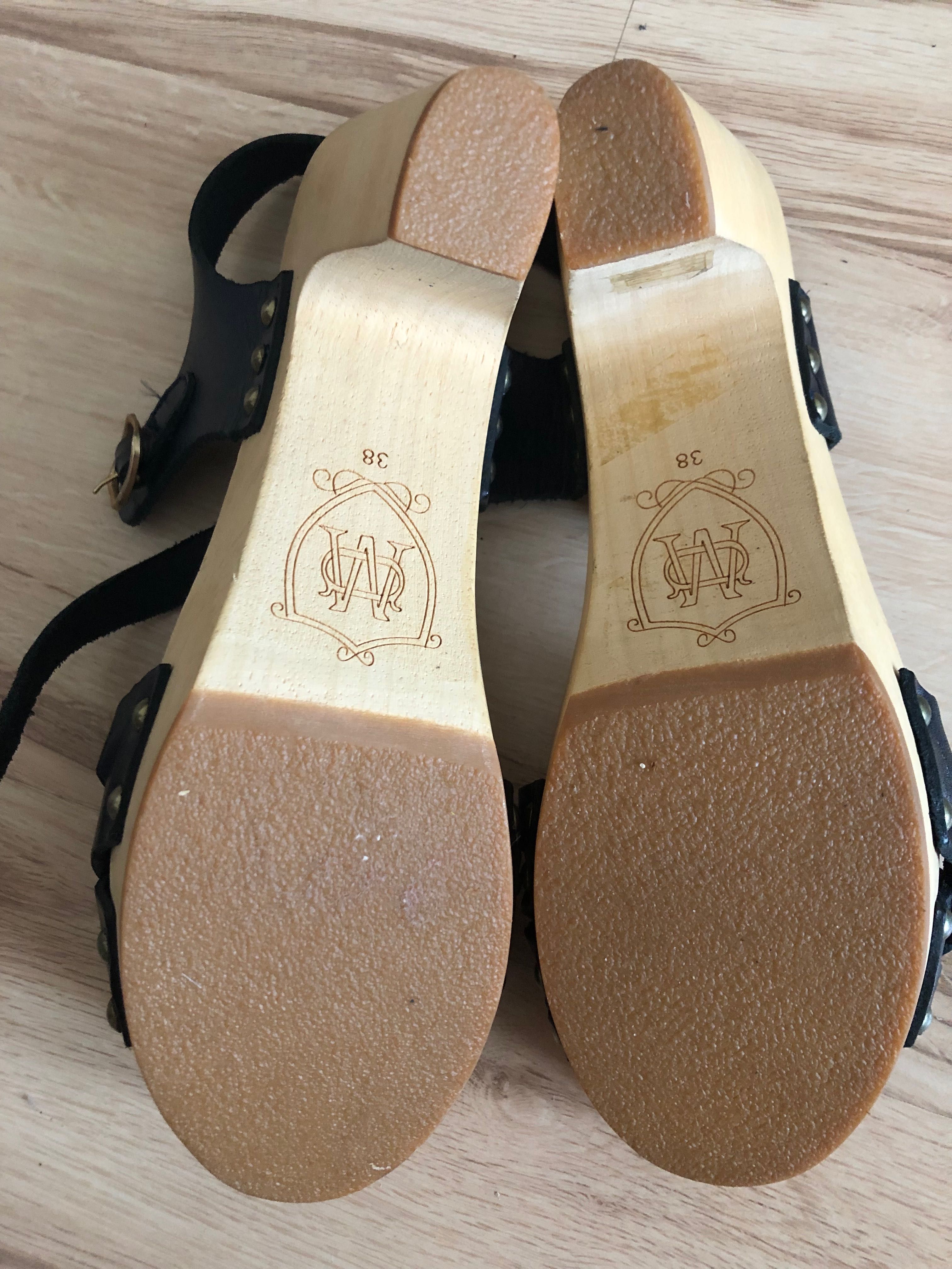 Sandały drewniaki Massimo Dutti r 38