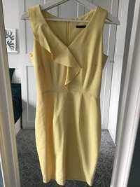 Sukienka ołówkowa MOHITO 36 żółta falbana