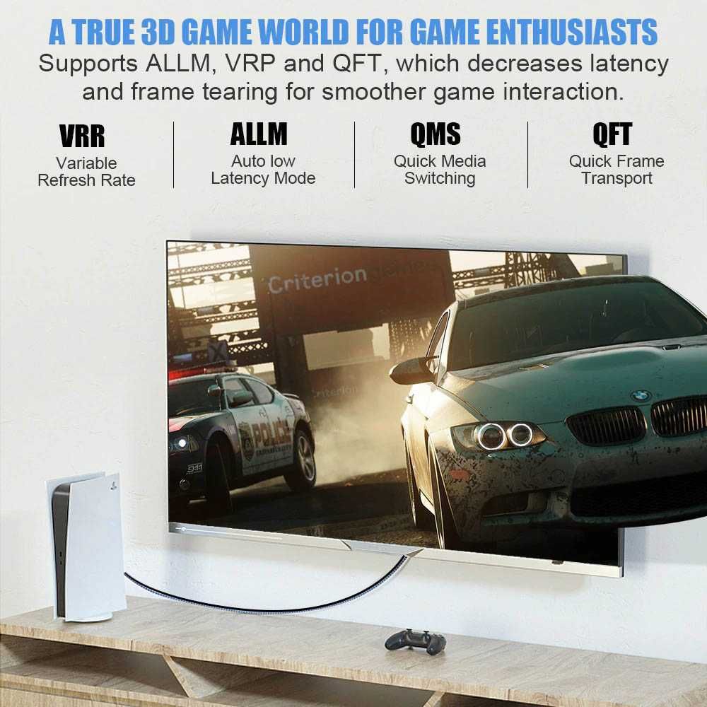Оптический кабель HDMI 2.1 8k 60hz 4k 120hz 2k 144hz 240hz 10/15/20/30