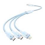 Kabel Vention 3W1 1.5M Usb-C Micro Usb Lightning Do Ładowania 3A