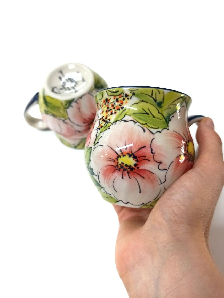 Zestaw dwóch kubków ceramicznych 250 ml Ceramika Bolesławiec