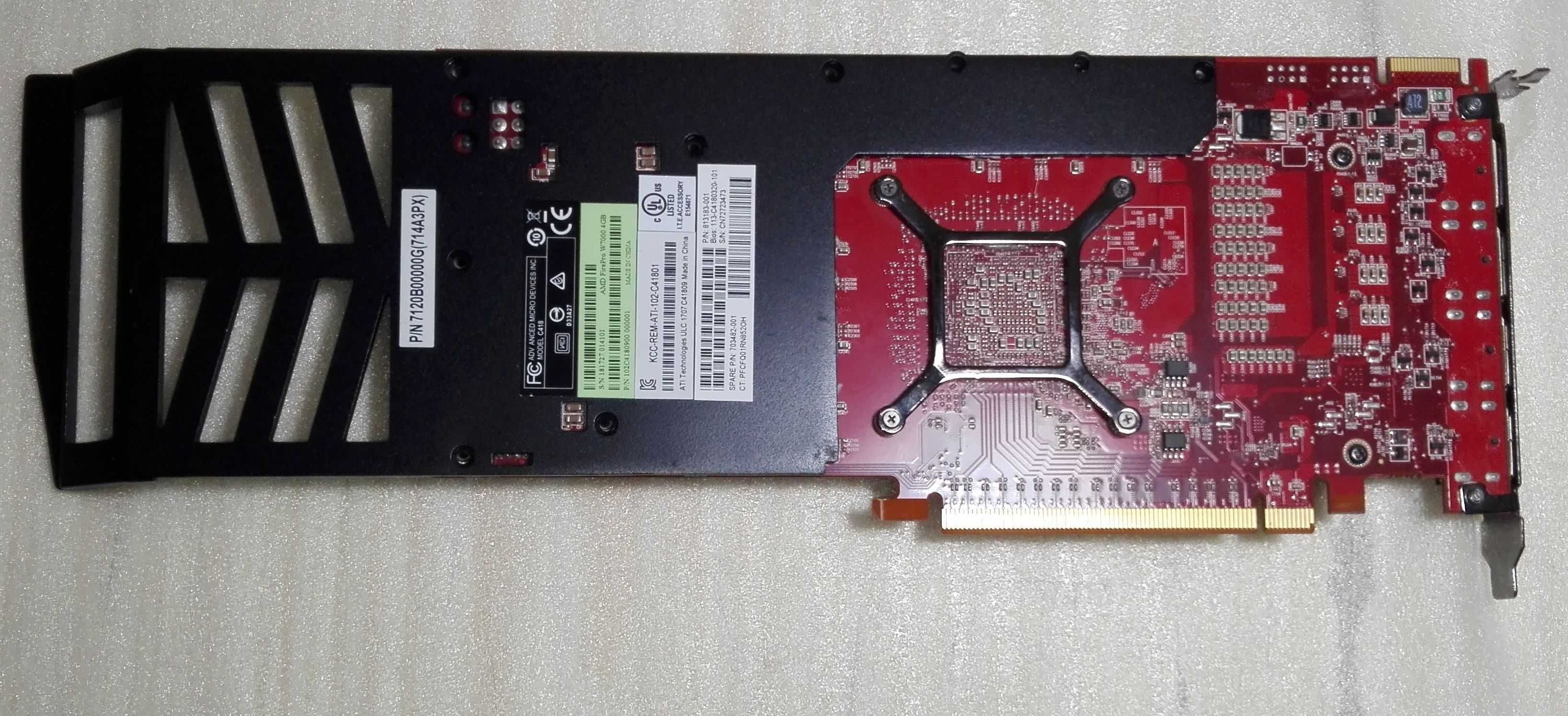 Placa gráfica Placa Firepro W7000 (avariada)
