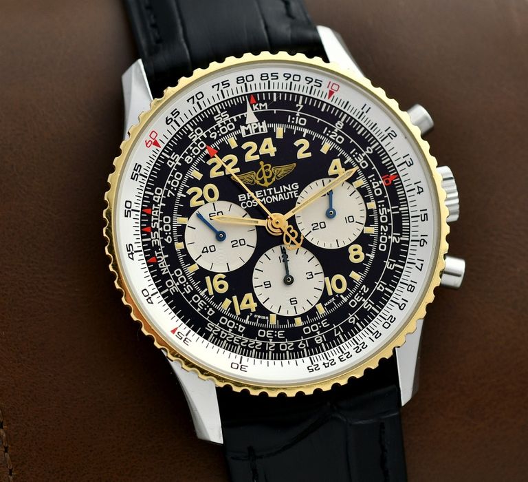 Zegarek BREITLING Navitimer Cosmonaute - Stal Złoto 42mm - Mechaniczny