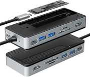 Yottamaster Stacja dokująca USB C z obudową M.2 NVMe SSD, adapter 8 w