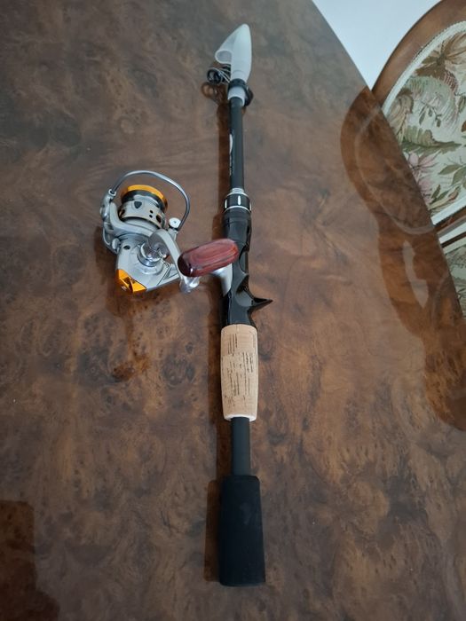 Спининг Новый!!! с катушкой длинна 180 см раскладной+катушка шпуля мет