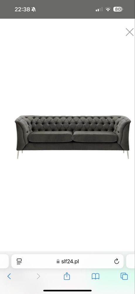 Sofa 2,5-osobowa Chesterfield Modern