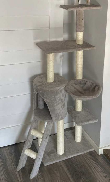 Wysoki drapak dla kota domek drzewko do drapania zwierzęta