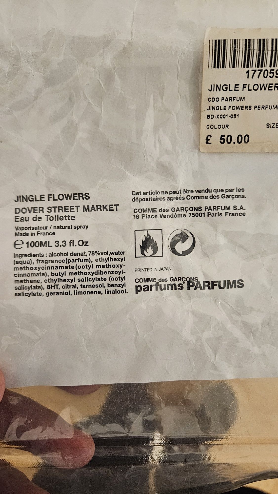 Comme des garcons jingle flowers perfumy unikat 2009