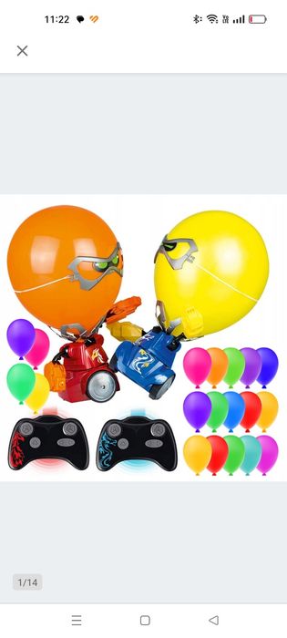 Walczące roboty na balony