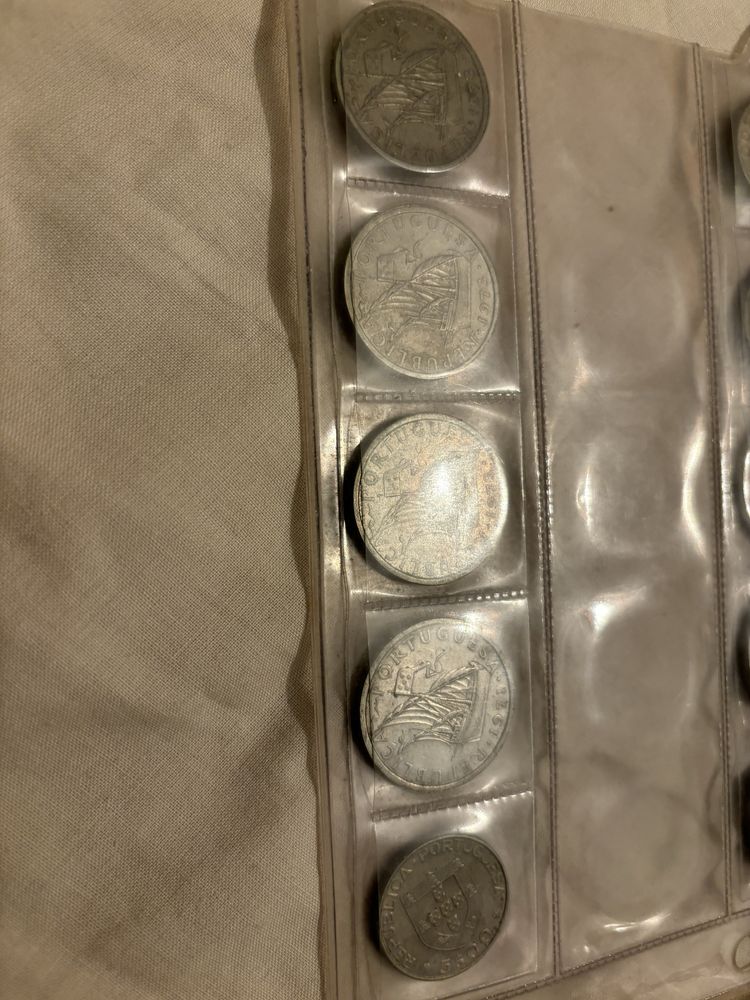 Conjunto de 5 moedas portuguesas
