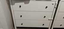 Ikea komoda koppang 3 szuflady biała czarne uchwyty