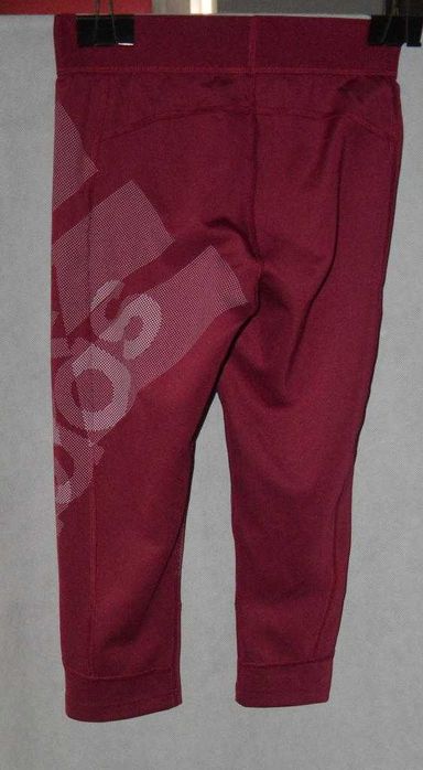 Bordowe leginsy Adidas techfit S 34/36