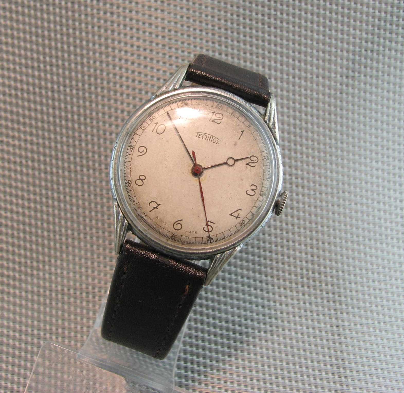 WW2 Zegarek TECHNOS AS Schild . Krab. 15 Jewels. Swiss.