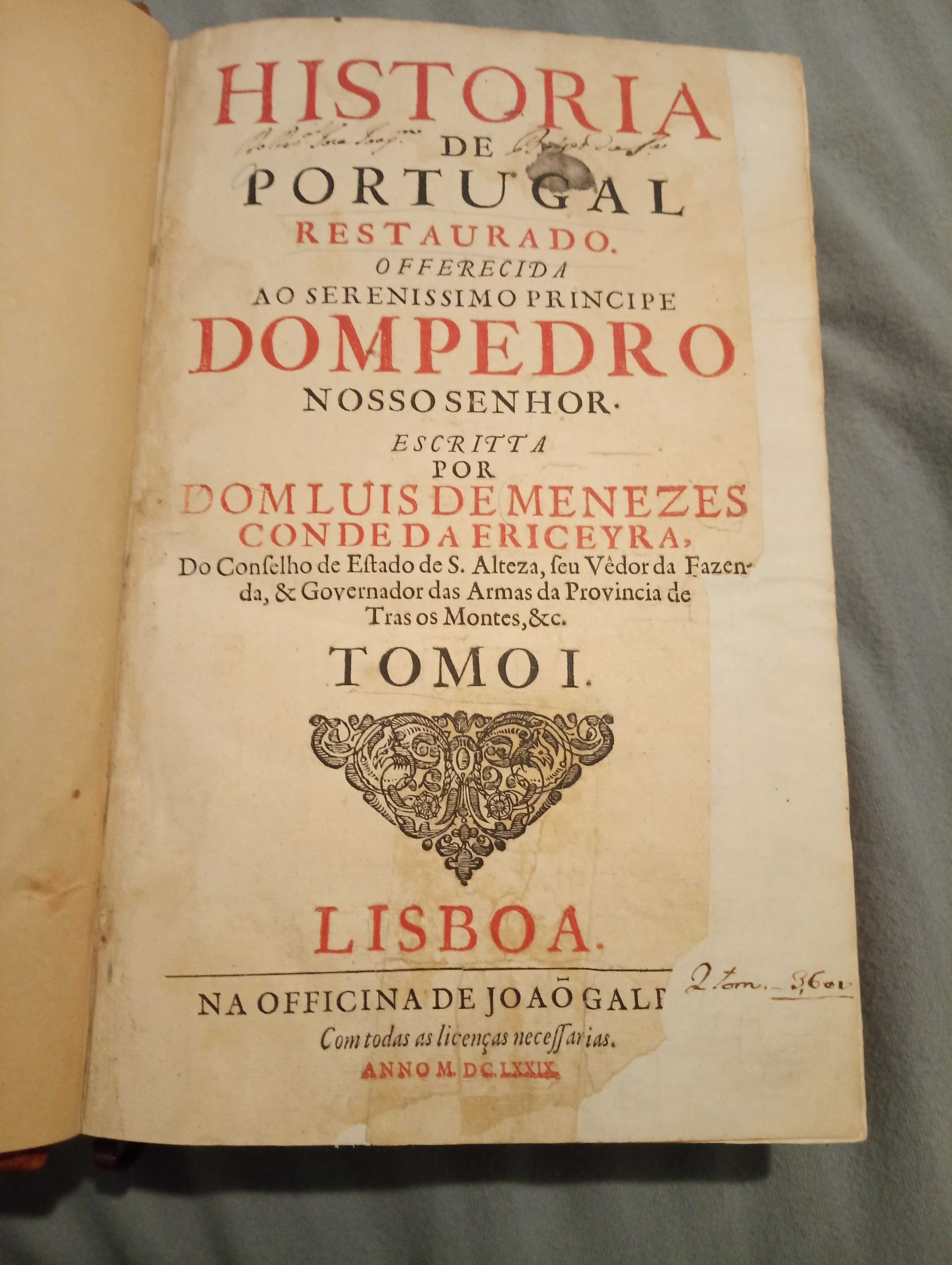 História de Portugal Restaurado, Conde de Ericeira