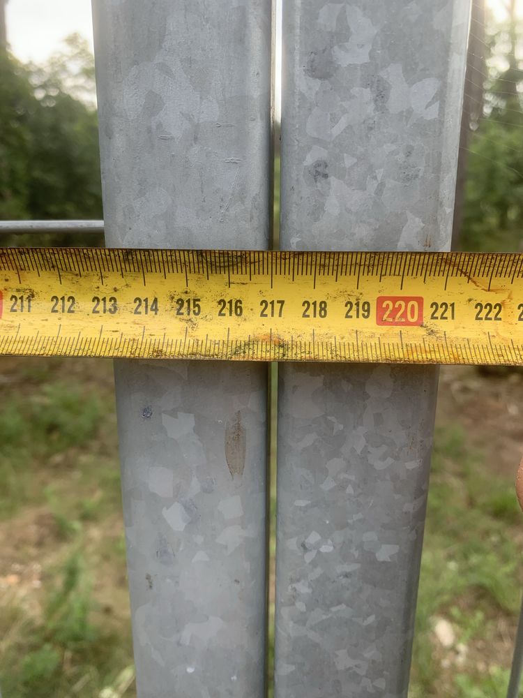 Brama ocynkowana dwuskrzydłowa 4,30 x 1,70 profil 40 x 40