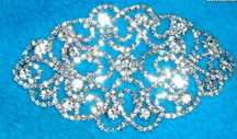Aplique para vestido noiva ou acessorio de cabelo com pedras strass