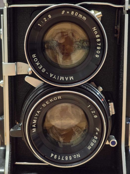 Mamiya C330 + 80mm f2.8 blue dot 6x6 aparat analogowy średnioformatowy