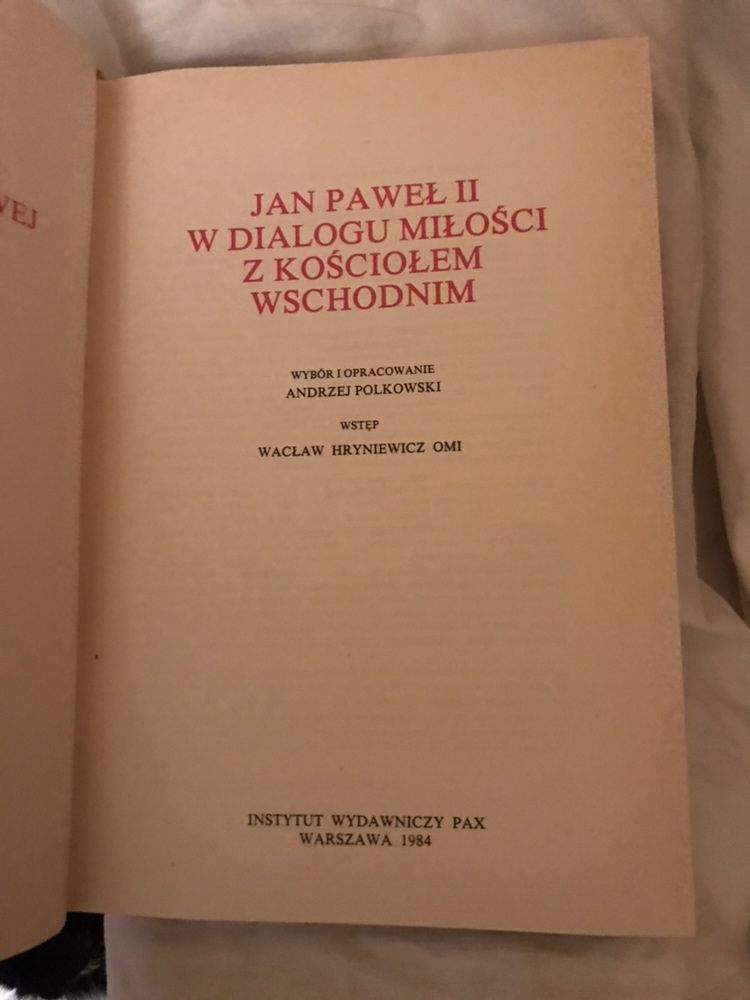 Sprzedam „Jan Paweł II w dialogu miłości z kościołem wschodnim”