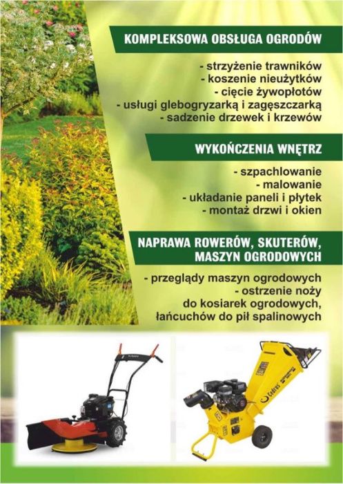 naprawa kosiarek, pił spalinowych, agregatów, zagęszczarek