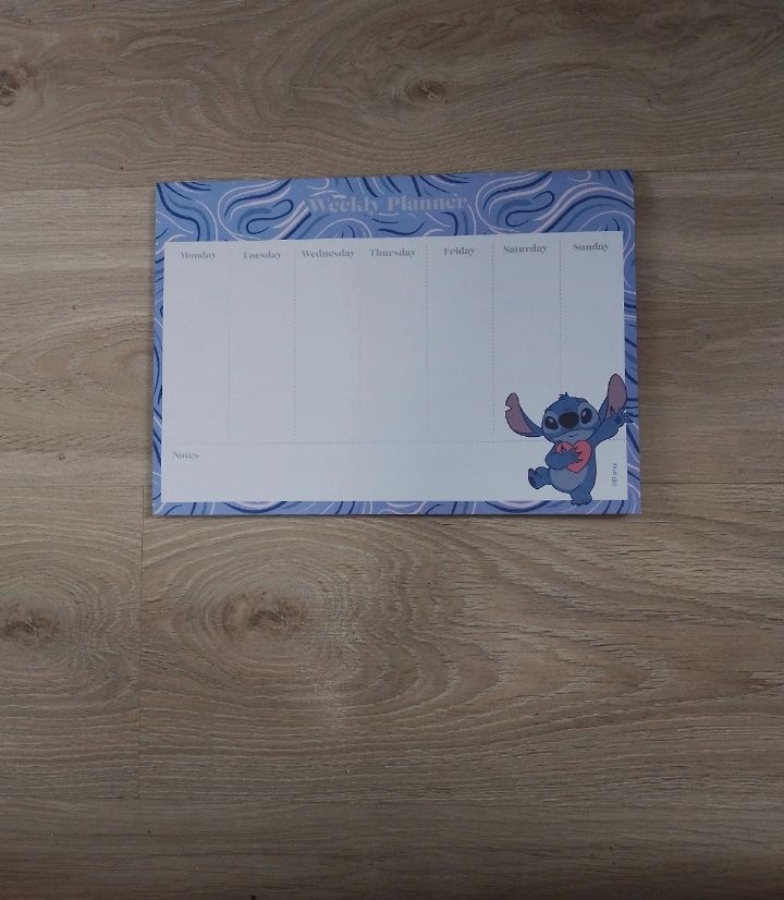 Tygodniowy planner z motywem postaci Stithaz bajki "Lilo i Stitch"
