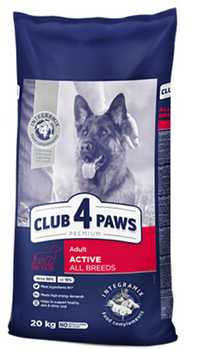 CLUB 4 PAWS PREMIUM
для взрослых собак всех пород
АКТИВ 20 кг