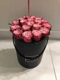 Flower Box Duży Pudełko ŻYWYCH Róż Kwiaty Dzień Kobiet