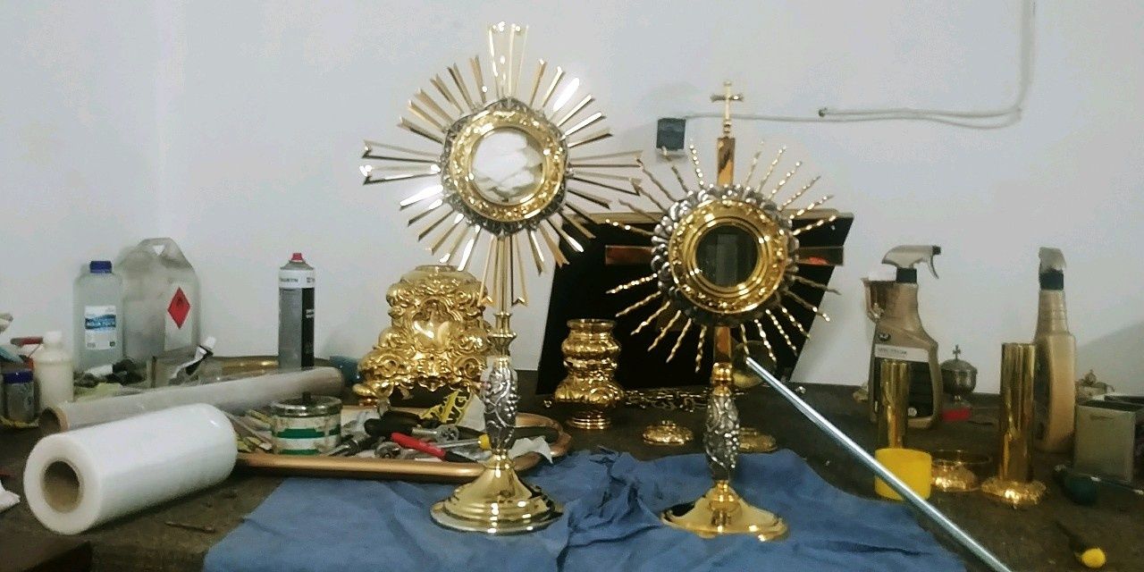 Monstrancje 50 56 cm  naczynie liturgiczne