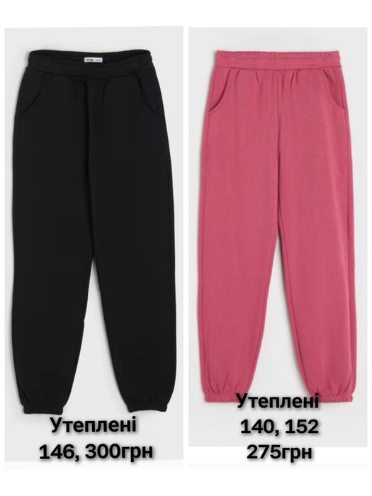 Утеплені спортивні штани джогери sinsay на флісі