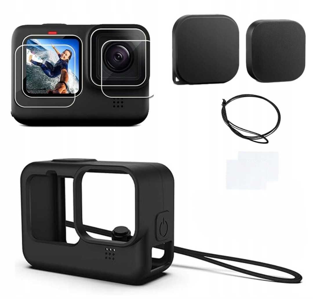 Obudowa Etui Silikonowe Silikon + Szkło Hartowane do GoPro Hero 12 11